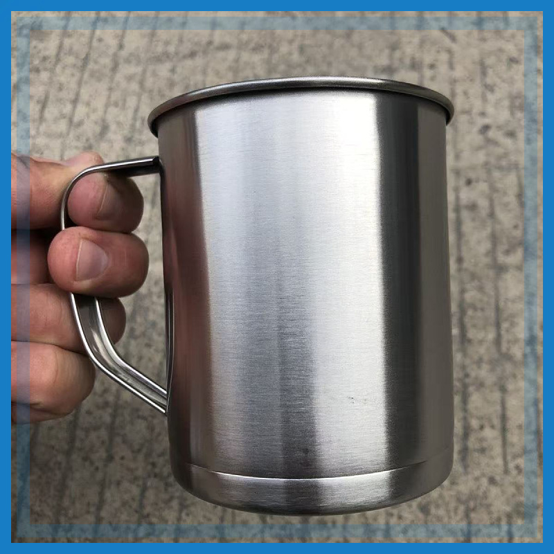 Чашка из нержавеющей стали для полоскания, наружная, школьная, для тренировки, цилиндр для зубов, противоударная, 500 мл, унифицированная