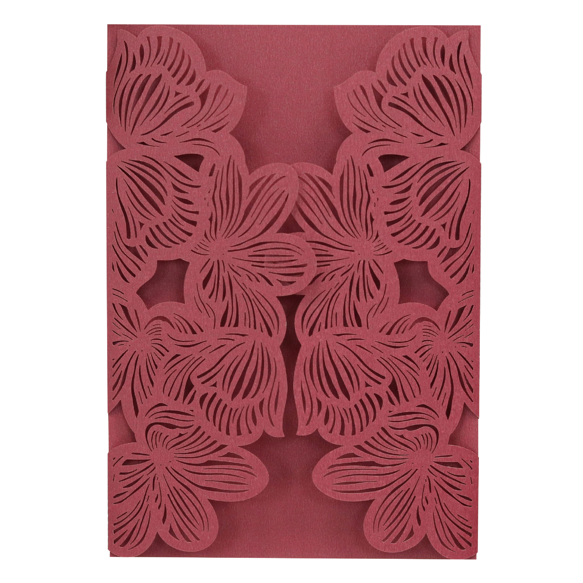 Cross Border Laser Party Invitation Shell Hollow Out Valentine's Day Rose Greeting Card Engagement Party Invitation Cover