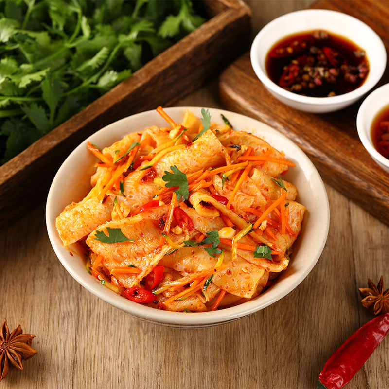 Cold stir-fried fried dried skins buckwheat slices oat skins Shandong specialty rolling noodles wholesale and retail dried cold skins