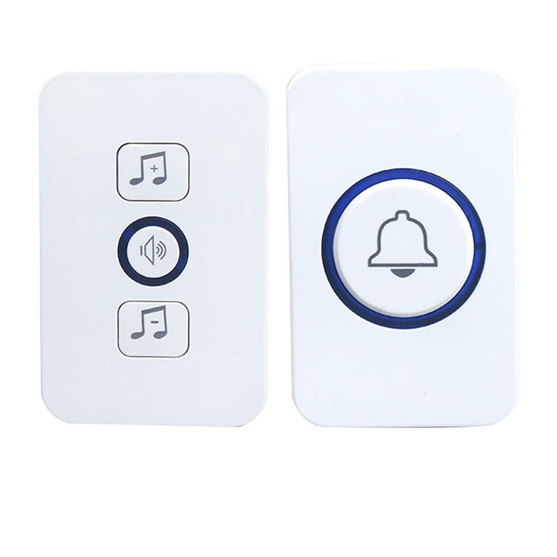 Cross-border Home Wireless Doorbell One Drag Two Drag One LED Flash Power-off Memory Smart Doorbell Pager for the Elderly