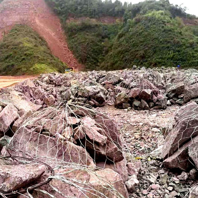 Flexible High-Strength Alloy Mesh Bag Manufacturer Hoisted Steel Wire and Stone Cage Mesh Bag to Fill the Sea and Flood Prevention Special Stone Mesh Bag