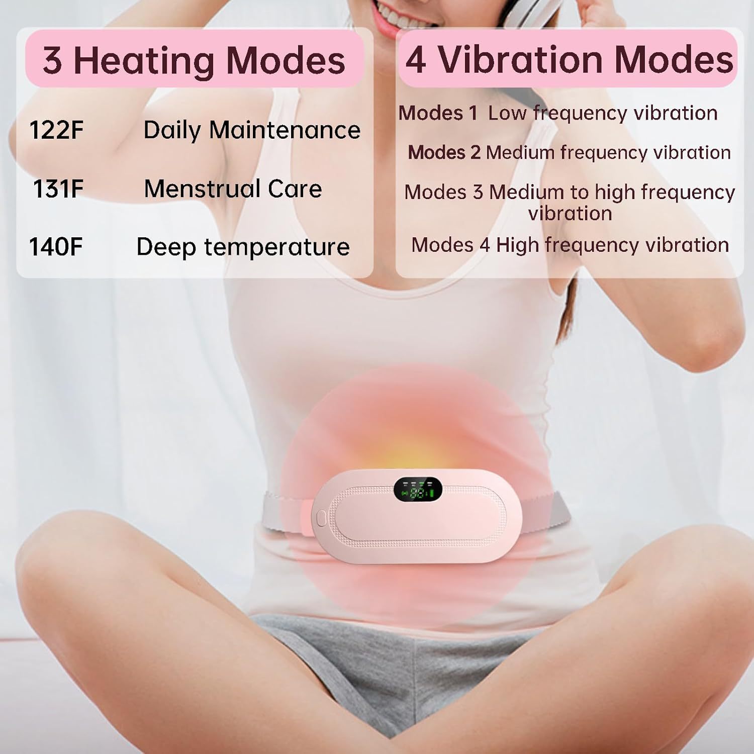 Electric Heating Belt for Menstrual Pain Relief, Suitable as a Birthday Gift for Girls