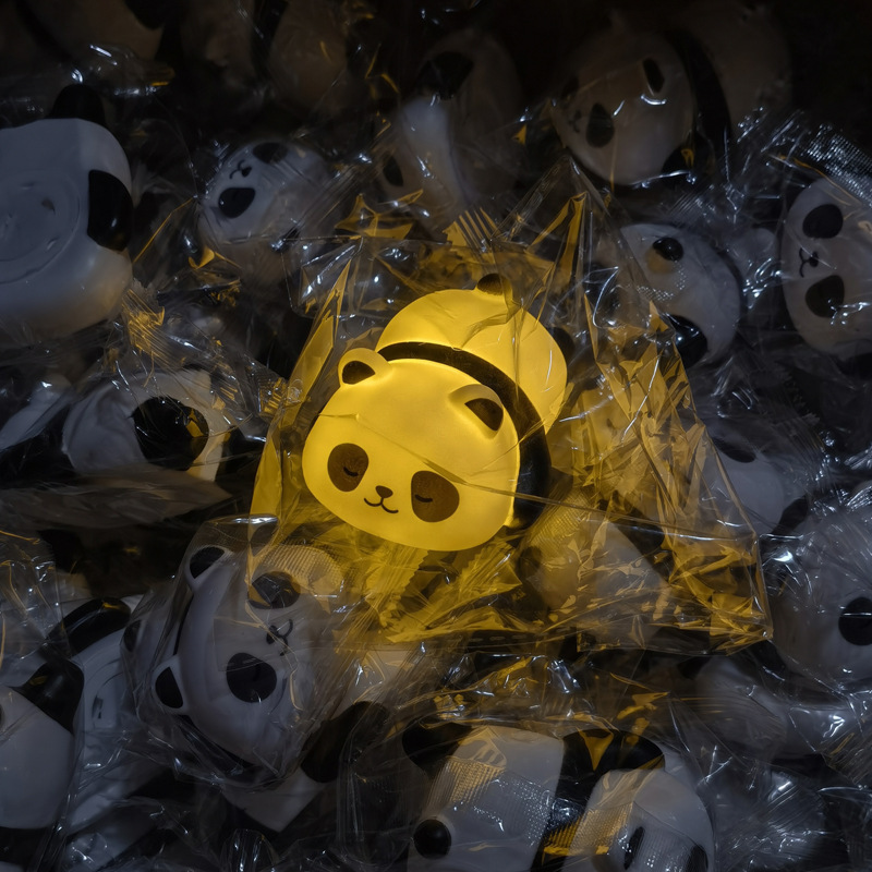 Cross-Border Vinyl Cartoon Panda Puppy Pony Night Light Gift Birthday Cake Decoration Ornaments Shoe Pendant Wholesale