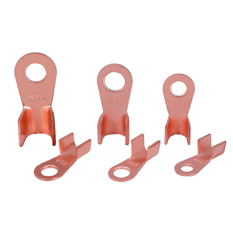Ot Opening Nose National Standard Thickeneded Copper Tinned Copper Nose Battery Wire Grounding Cold-Pressed Terminal Copper Wire Nose