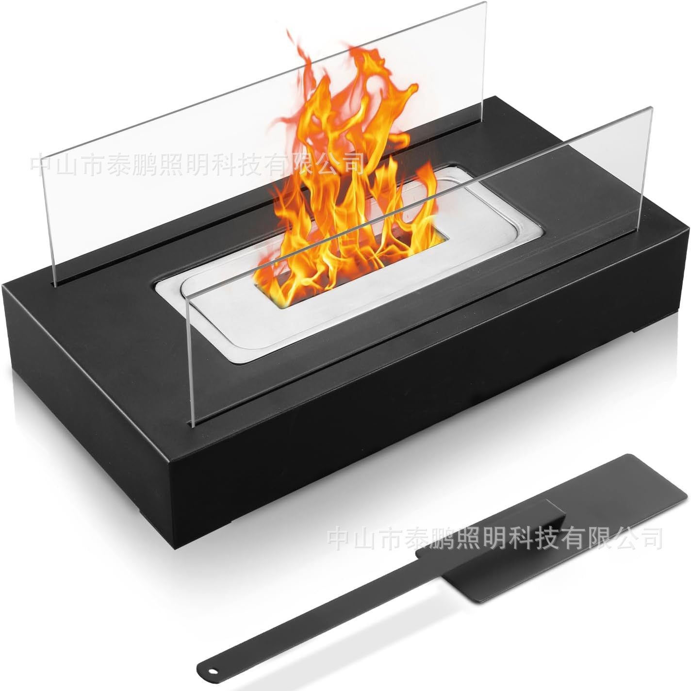 Cross-Border Rectangular Desktop Real Fire Alcohol Fireplace Lamp Ethanol Brazier Courtyard Portable Outdoor Alcohol Dispenser