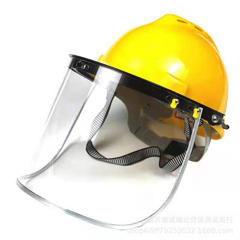 Factory supply PVC aluminum bracket face screen welding protective mask polished dust-proof splash-proof impact-proof face screen
