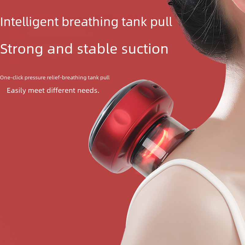 Intelligent Negative Pressure Cupping and Scraping All-In-One Electric Breathing Meridian Brush Heating Scraping Instrument Massager Instrument Multi-Function