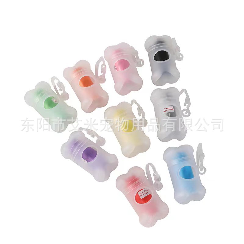 Portable Bone Dispenser Frosted Transparent Garbage Shell Pet Garbage Bag Picker Factory Transparent Bone