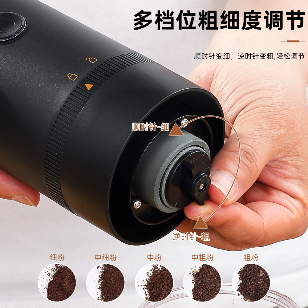 Cross-Border Supply of Portable Electric Coffee Grinder USB Rechargeable Coffee Grinder Electric Coffee Grinder Small Coffee Machine