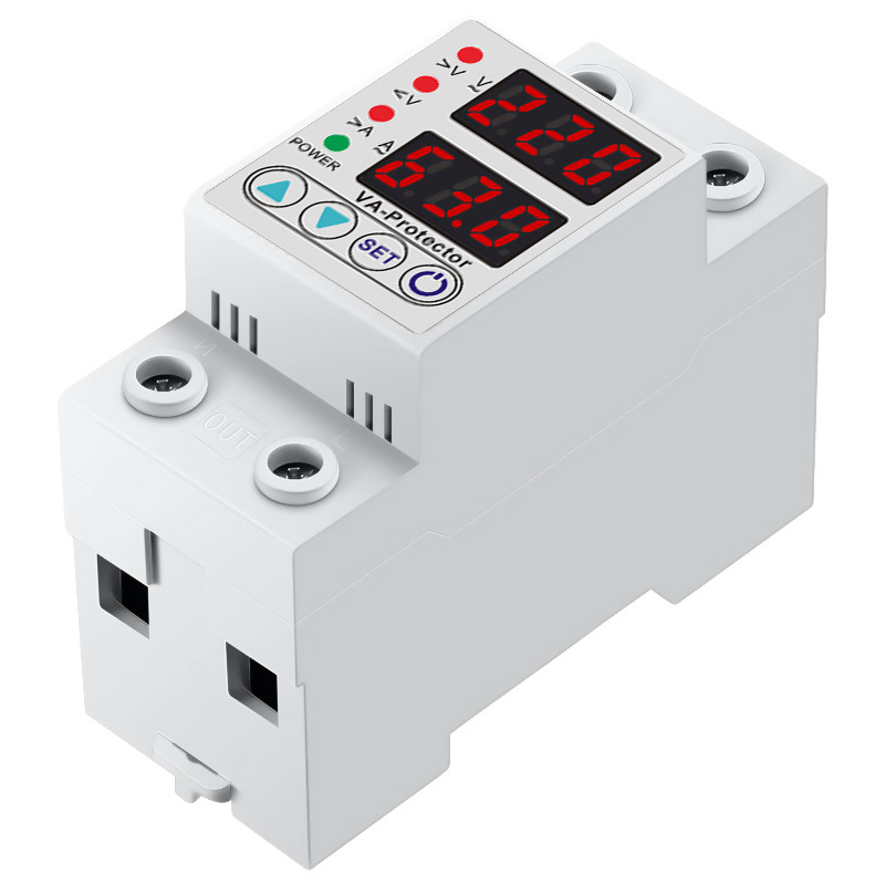 Digital display self-compound over-voltage and under-voltage protector voltage and current adjustable protection relay overload protector 220V home