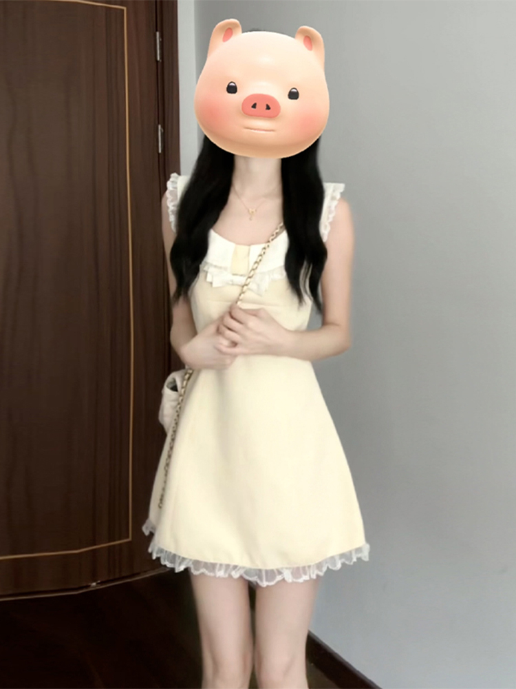 French Style Petite Slim Slim Sleeveless Dress Vest Dress A-Line Short Skirt Women Summer 2025 New Style 1