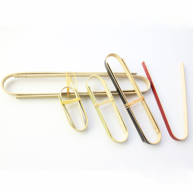 Factory direct wholesale green skin bamboo food clip three-color bamboo clip bread clip cake clip shrimp clip environmental protection and health bamboo