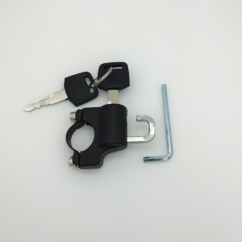 Electric car helmet lock battery car motorcycle universal anti-theft fixing function handlebar lock hook hat helmet lock