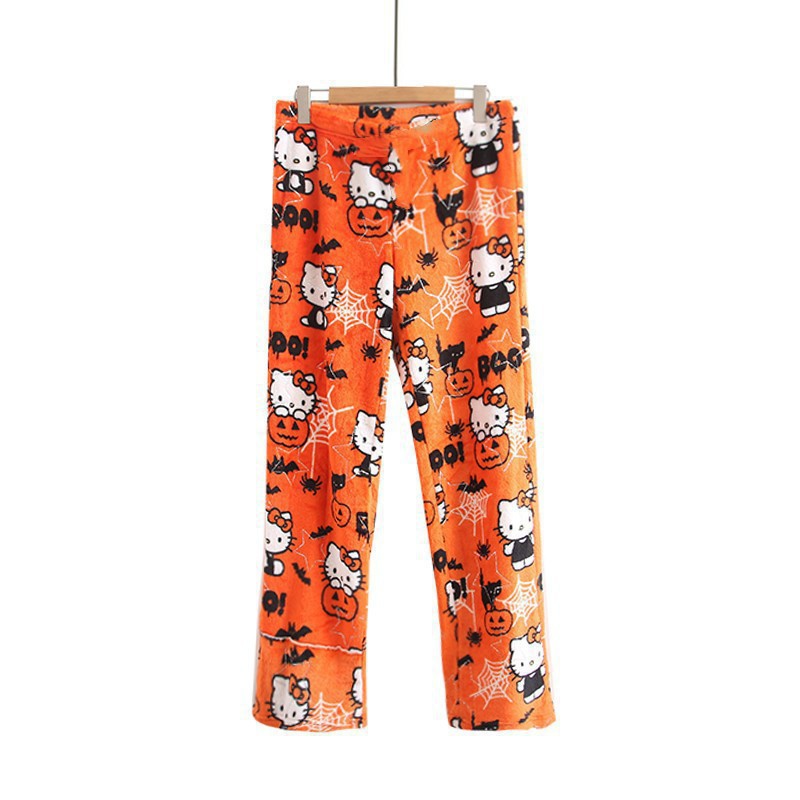 Pajama pants coral fleece fleece-lined casual home pants 15