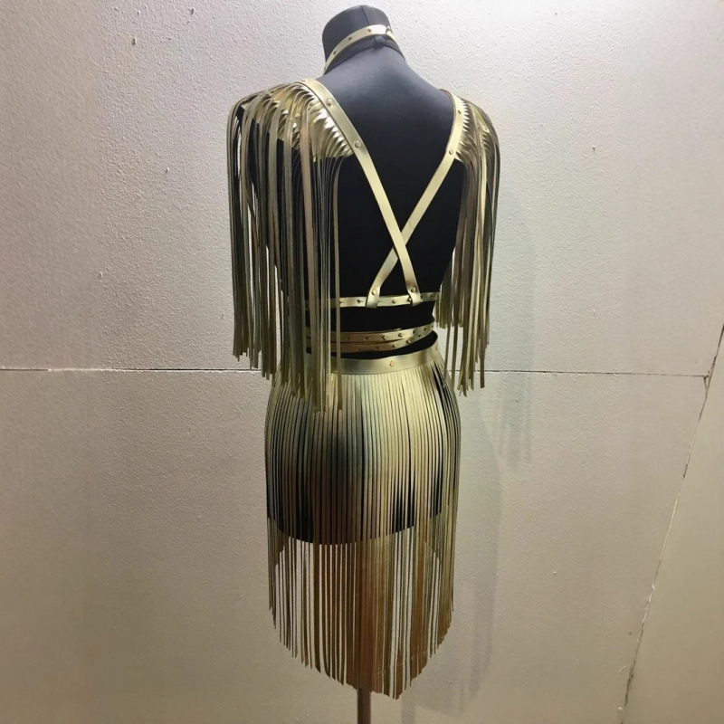 Dropshipping European and American Harajuku Style Nightclub Performance Tassel Shoulder Straps Shawl Accessories