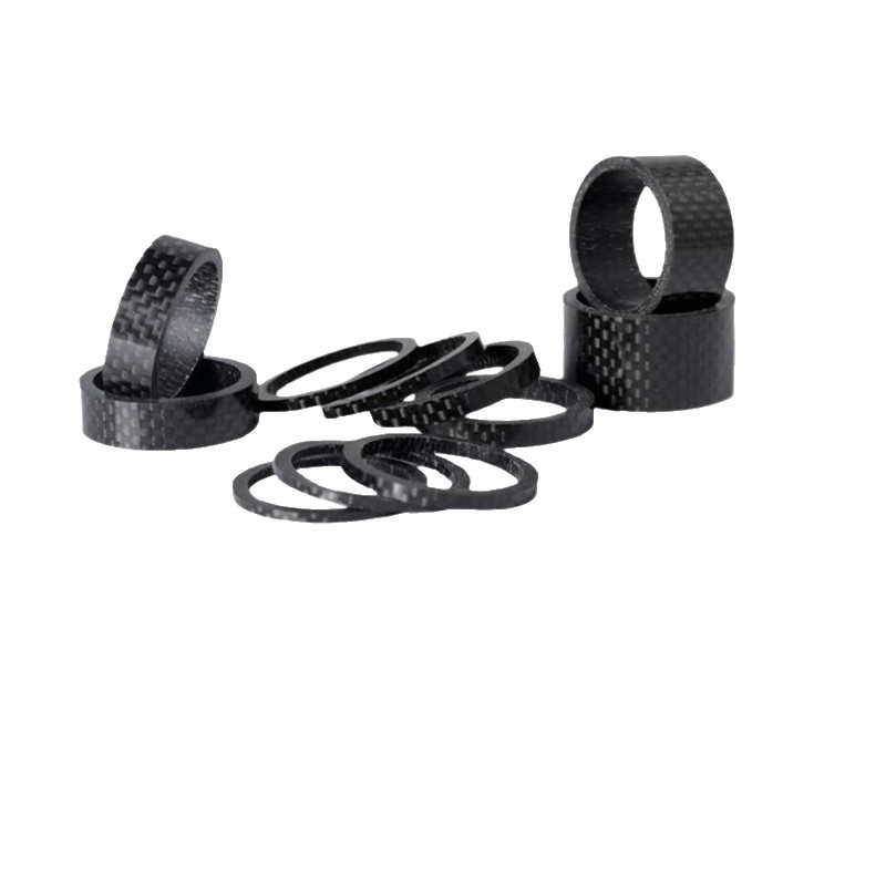 Customized Carbon Fiber Mountain Bike Road Handlebar Washer Front Fork Bowl Spacer 28.6mm Front Pad Ring 2/3