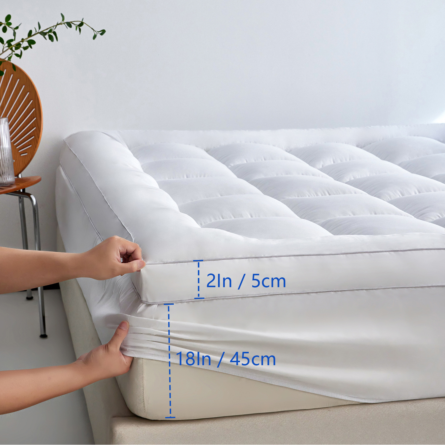 Customized Oem Fitted Sheet, Velvet-Filled Mattress, Single and Double Thickeneded Anti-Slip Soft Mattress Topper, Cross-Border Exclusive