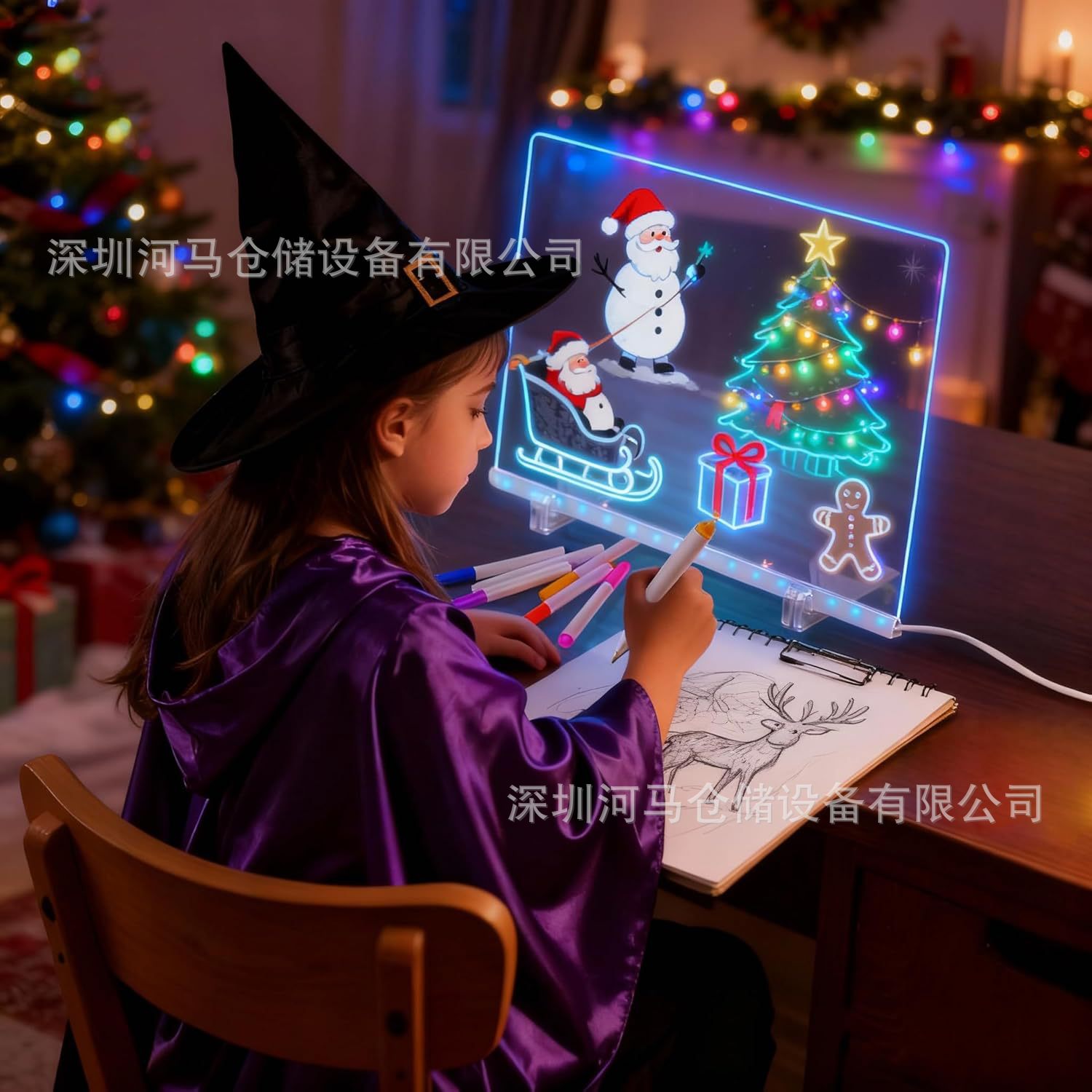 Amazon's Popular Led Memo Board Digital Fluorescent Board Kidsren's Luminous Drawing Board Acrylic Luminous Board