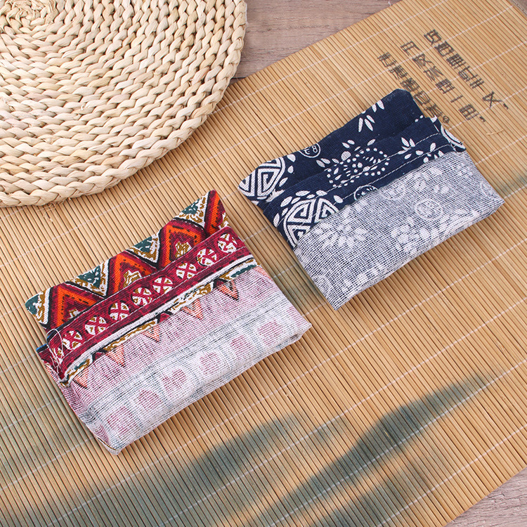 Wholesale Chinese Style Blue and White Linen Bag Empty Sachet Small Bundle Pocket Jewelry Gift Bag Storage and Tidying Bag