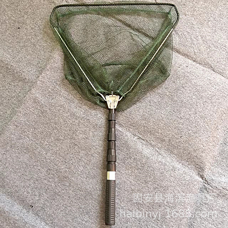 Aluminum alloy copy net retractable positioning folding fishing net portable triangle copy net fishing net