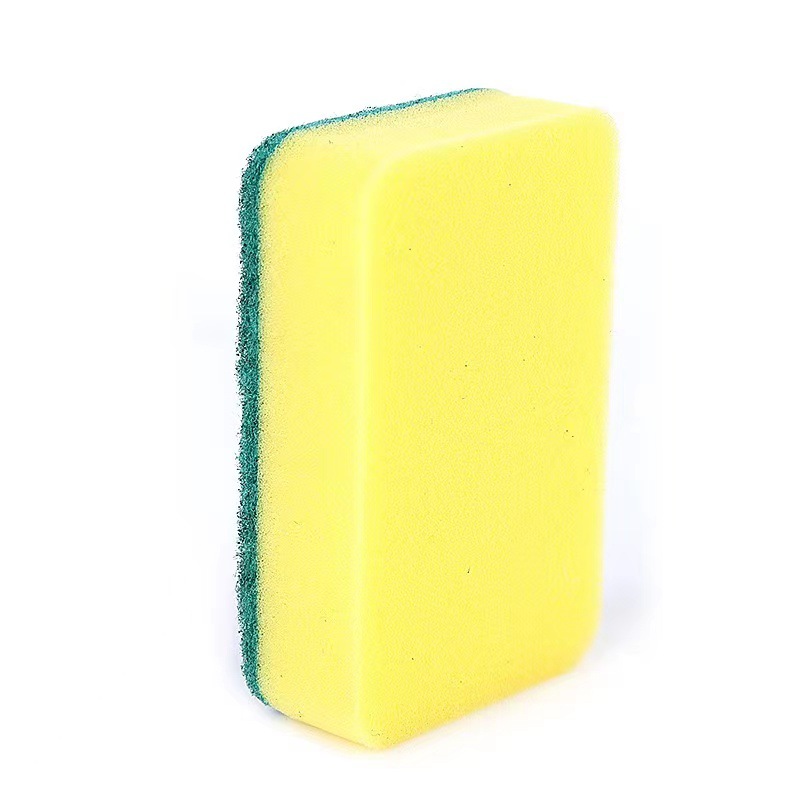 Factory wholesale high density sponge kitchen cleaning cloth washing pot washing dish artifact scouring pad double-sided sponge block