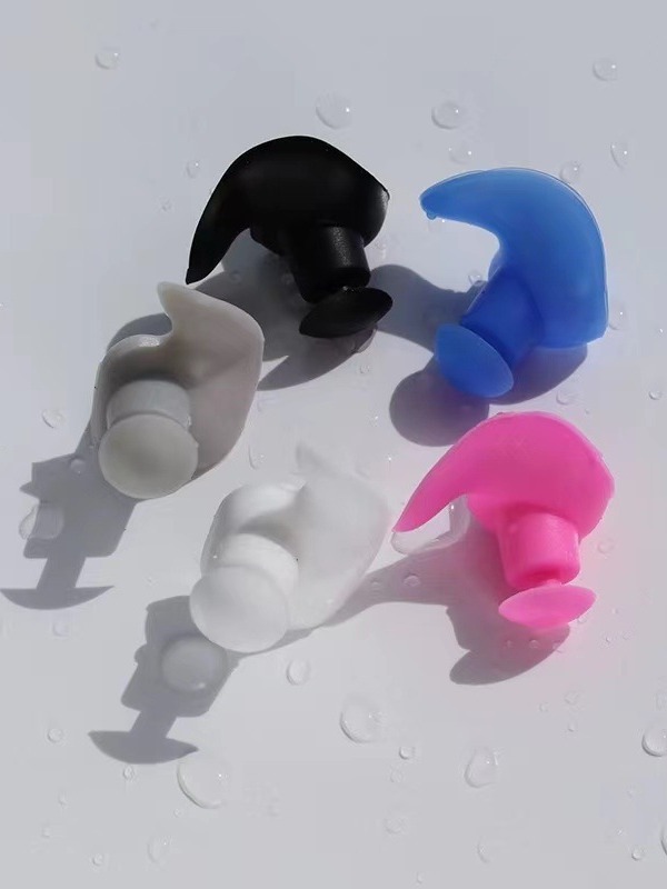 Shark Fin Earplugs Swimming Waterproof Earplugs Silicone Earplugs Spiral Earplugs Sleep Noise Reduction Earplugs Silicone Three-layer