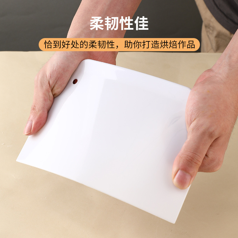 small size Trapezoidal Scraper Plastic Scraper White affordable Large Size Rice Bowel Scraper Scraper Ayman House Baking Utensils