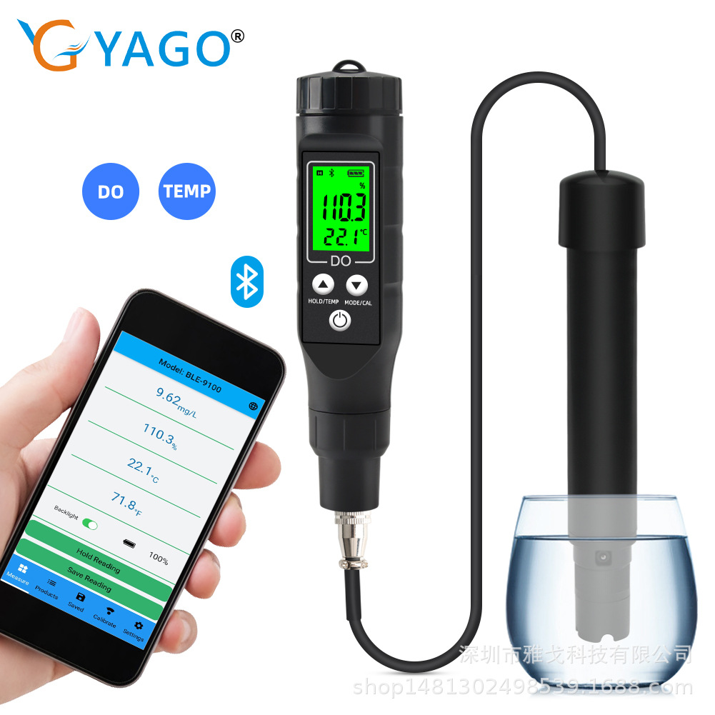 Интеллектуальный анализатор растворенного кислорода DO9100 с Bluetooth, для аквакультуры