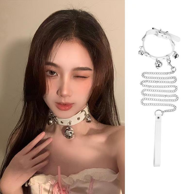Bell Collar Girlfriend Neck Strap Chain Traction Rope Collar Sm Sexy Neck Ring Necklace Metal Dog Chain