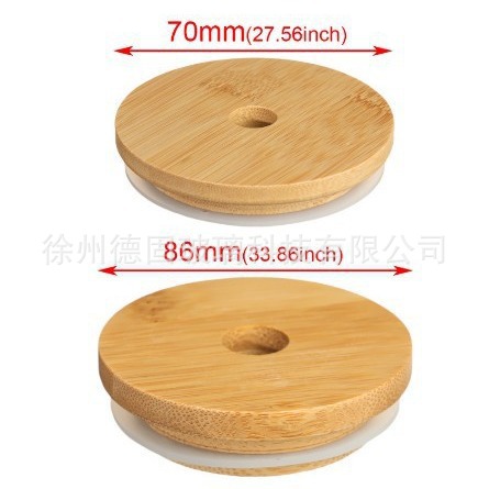 Factory Wholesale In-Stock Handmade Wax Container Candle Holder Cup Lid Bamboo Wood Candle Cup Bamboo Wood Lid with Silicone Ring Sealing Lid