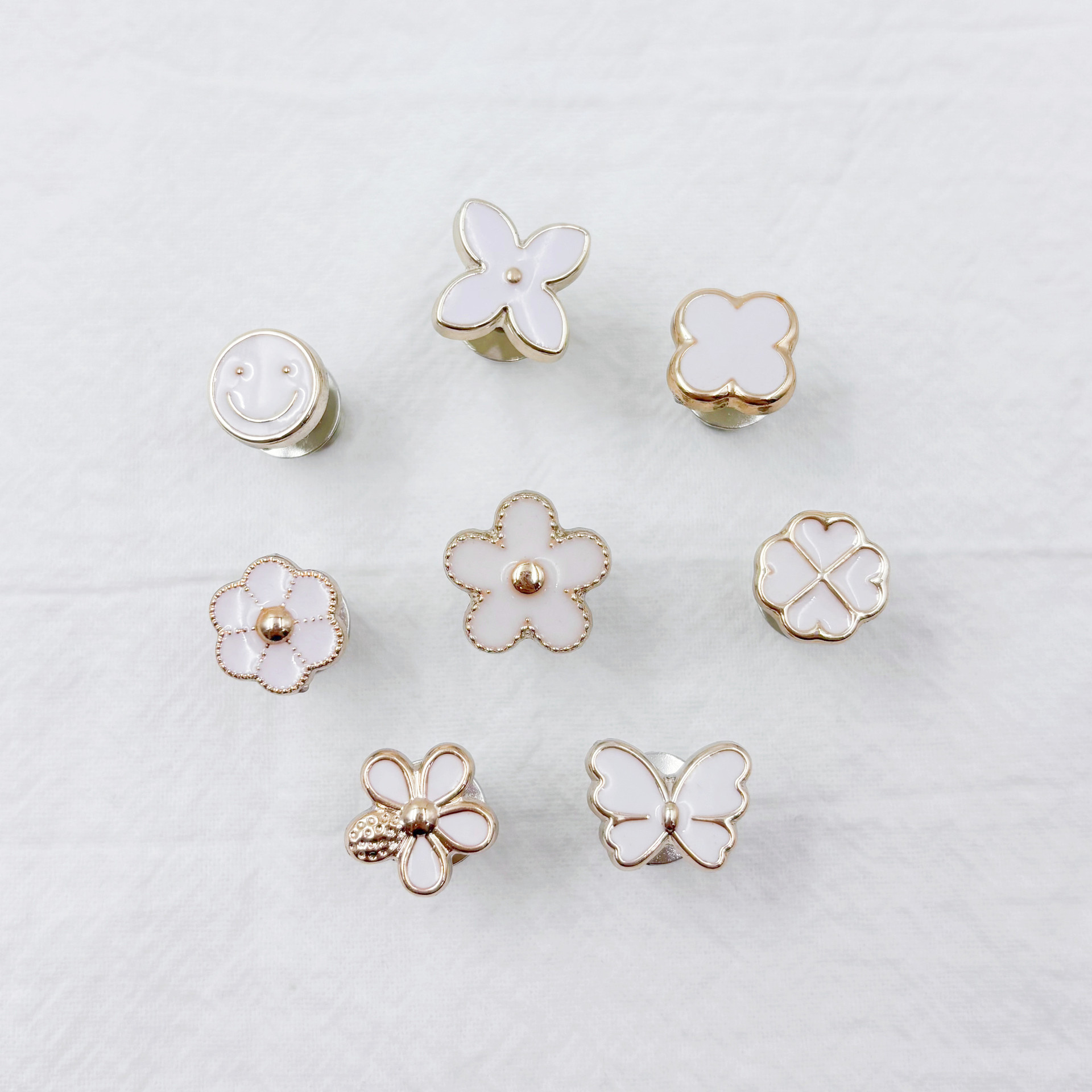 Curtain Anti-Warping Fixing Buckle, No Sewing, No Nails, Anti-Glare Nail Buckle, Simple and Fashionable Alloy Decorative Buckle, Concealed Buckle Pin