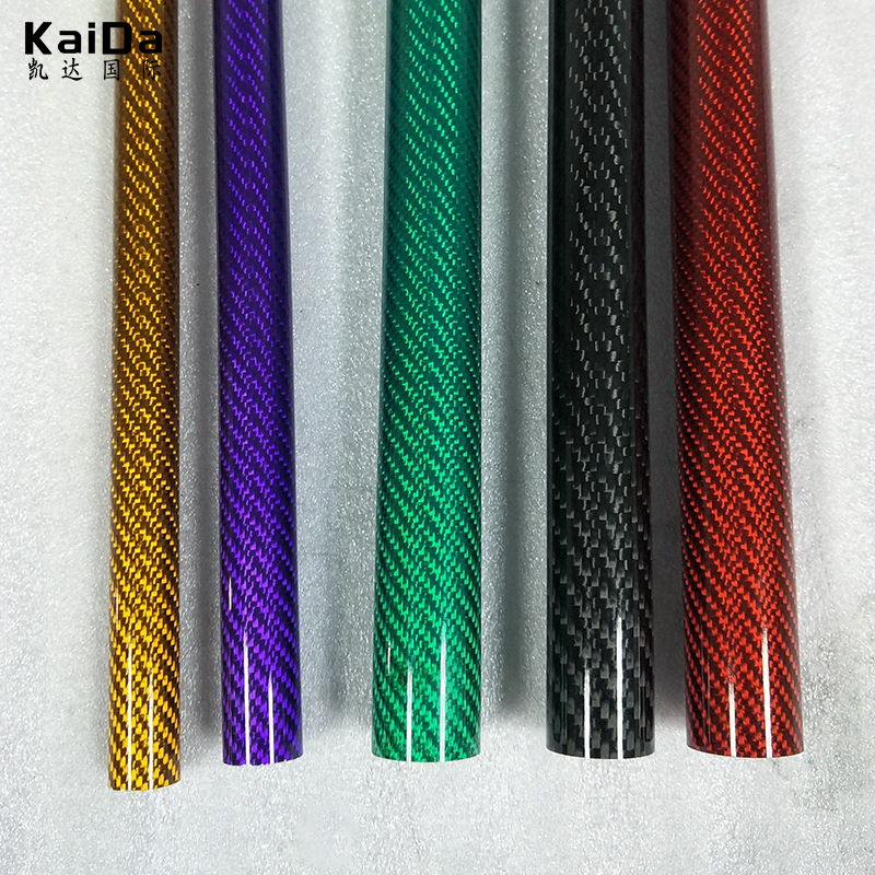 Colorful 3K Carbon Fiber Tubes Twill Plain Weave Glossy Matte Full Carbon Fiber Carbon Tubes Transparent Red Yellow Green Blue Purple