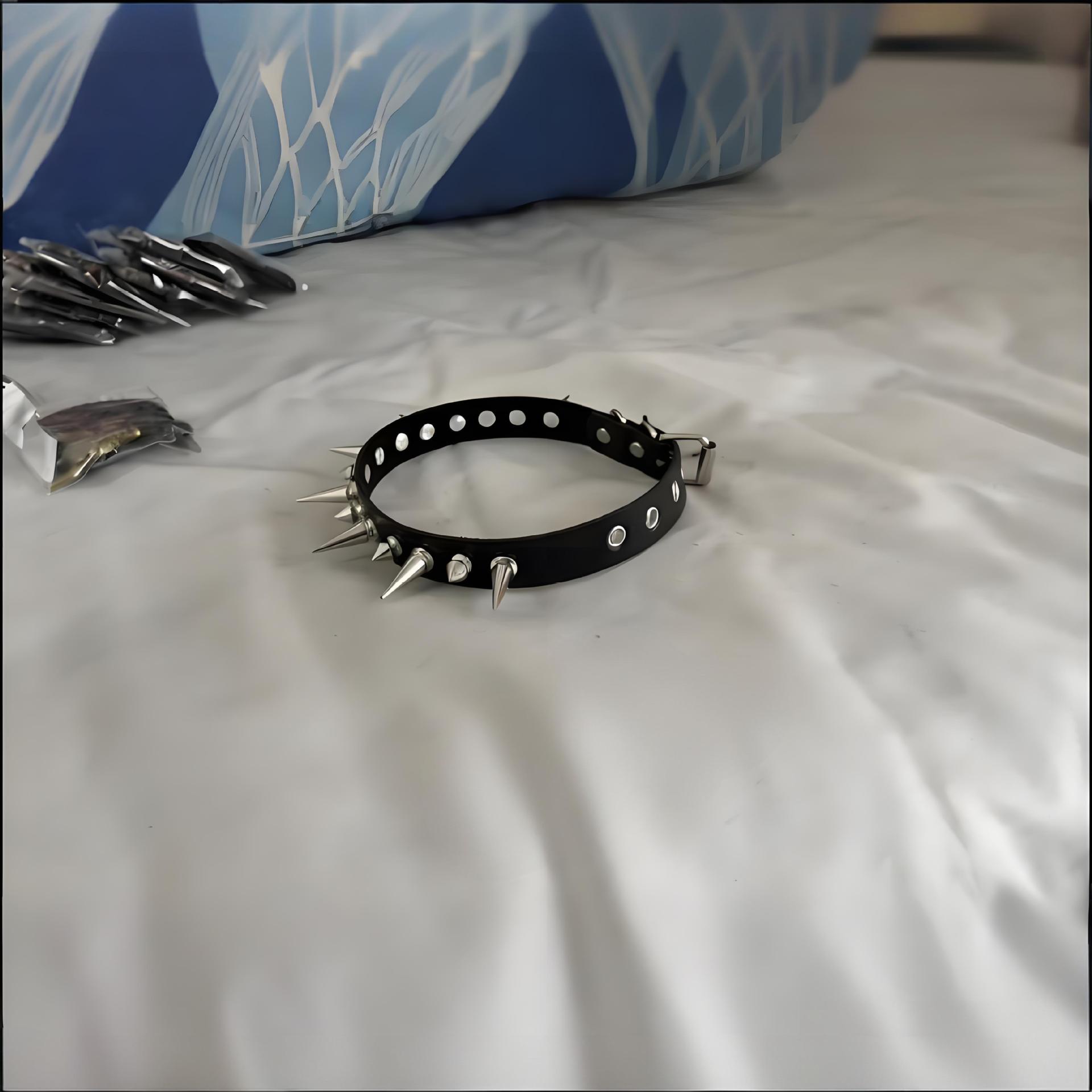 Нишевый дизайн кожаного чокера для женщин, круглый черный с шипами, панк, Харадзюку, готический стиль