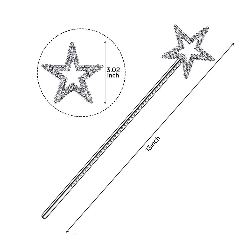 Cross-Border Cos Play Stage Performance Costume Props Five-Pointed Star Magic Wand Angel Star Fairy Wand Princess Wand