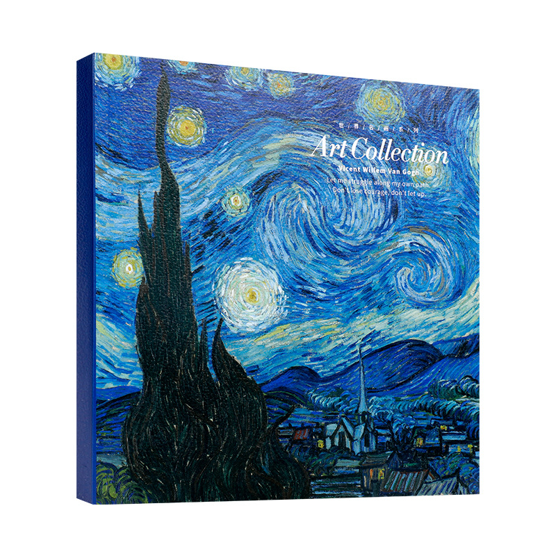 20K Van Gogh Oil Painting Sketch Book Art Student Painting Hand-Painted Sketch Paper Blank Painting 80 Sheets Thickeneded Sketch Book