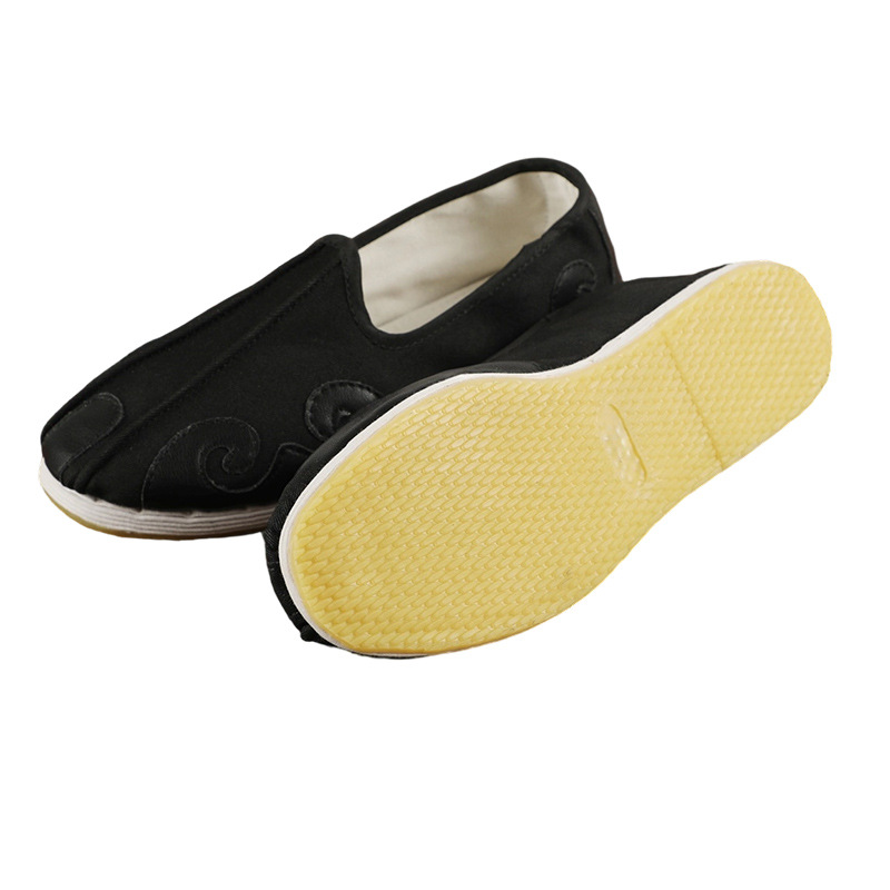 Wudang Mountain Yun Gou Shoes Taoist Supplies Ten Directions Shoes with Cowhide Sole and Thousand Layer Sole, Wear-Resistant and Lightweight Cloth Shoes for Men and Women Tai Chi Shoes