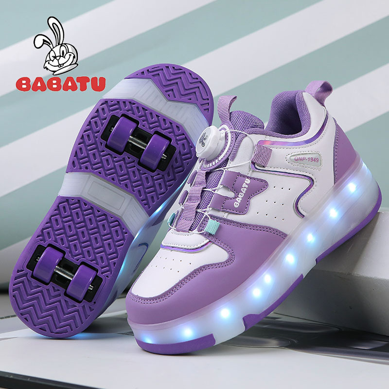 Barbara rabbit factory new heloo shoes four-wheel skating shoes boys children's shoes girls skating shoes luminous