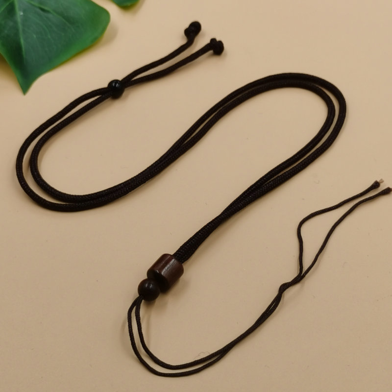 Rosewood bucket necklace rope pendant rope DIY woven stretch pendant lanyard beeswax Jade jade pendant sweater chain