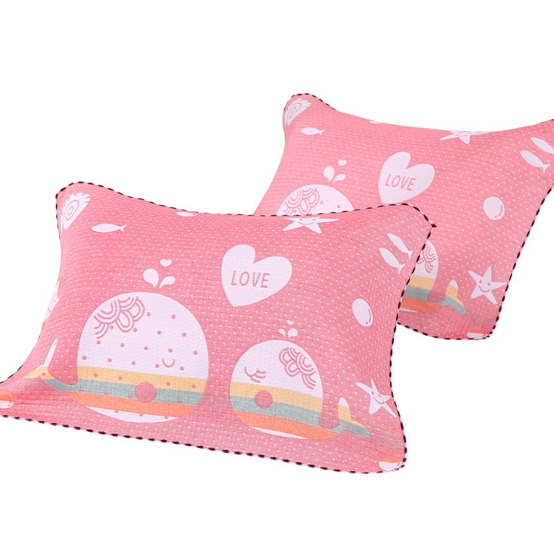 Three-layer gauze pillow towel 52*80 cotton thickened Four Seasons student adult male and female couple cover towel pillow headscarf wholesale