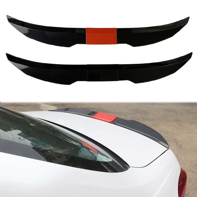 Universal Car Trunk Spoiler Modification No-Drill V-Shaped Rear Wing Car Roof Center Wing Abs Blade Style Rear Wing