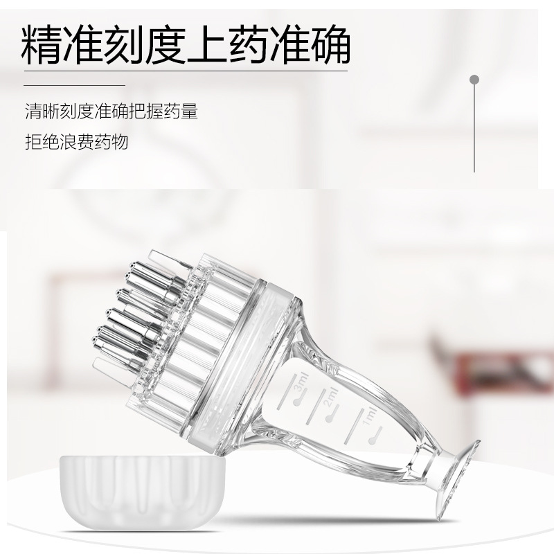 Kneading Le Simple Scalp Medicine Warmer Mino Ball Guide Comb Essence Oil Transparent Hair Reagent Massager