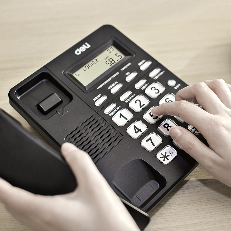 Deli 792 Phone Business Phone Office Desktop Front Desk Supplies Business Phone Battery-Free