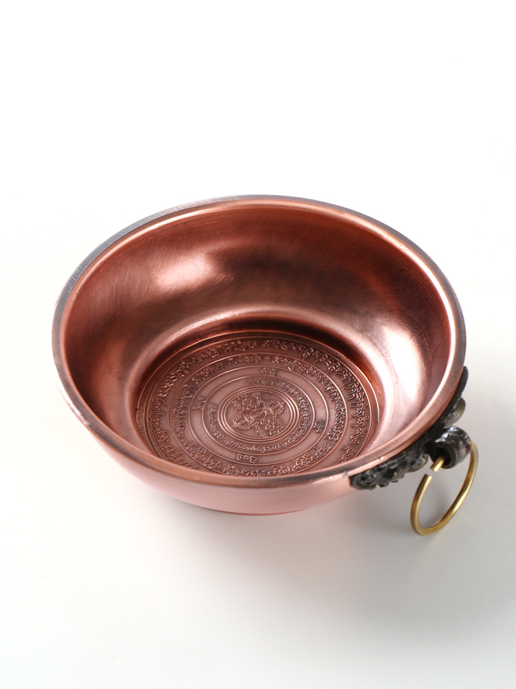 Copper-Colored Incense Offering Tray Six-Armors Set Fire Offering Basin Pure Tray Multifunctional Incense Burner Copper Alloy Household