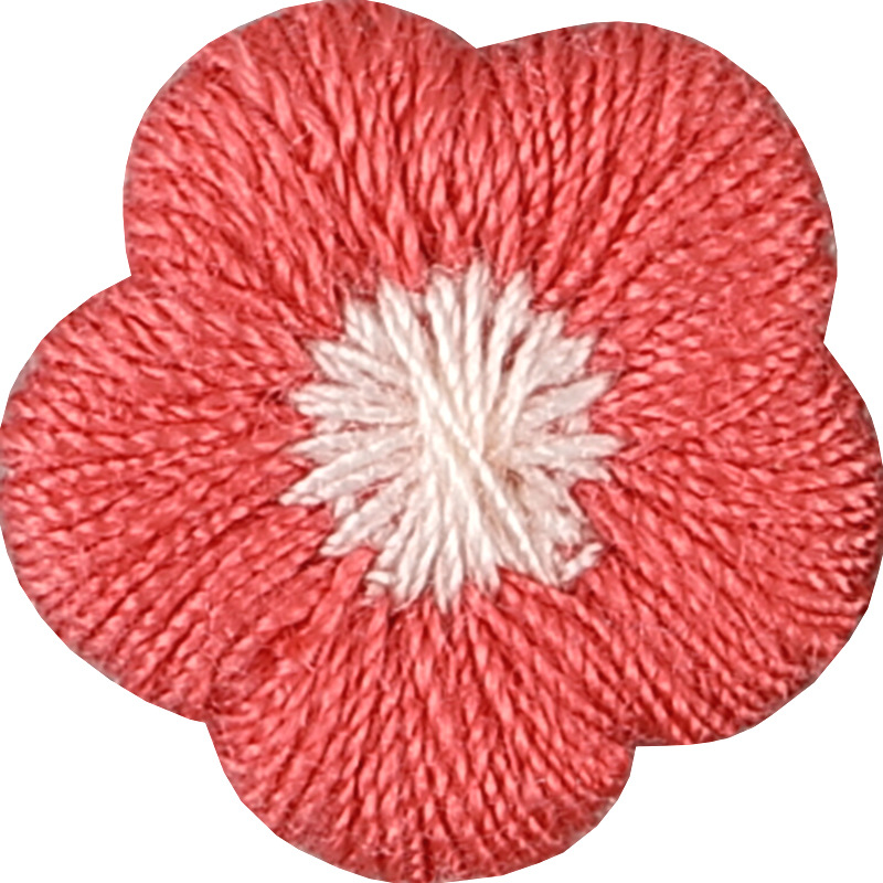 Sweet Mini Plum Blossom Embroidery Applique DIY Handmade Jewelry Accessories Hair Accessories Materials Shoe Flowers Clothing Accessories