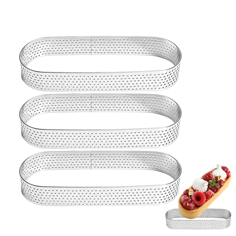 Перфорированное овальное кольцо для тартов из нержавеющей стали 430