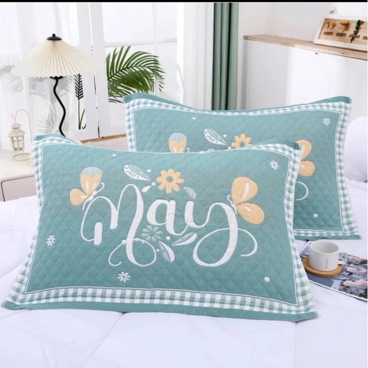 Cotton Pillow Towel Large Extra-large Thickened Three-layer Gauze Student Household Couple Dirty-resistant Sweat-absorbent Four Seasons Single Pillow Headscarf