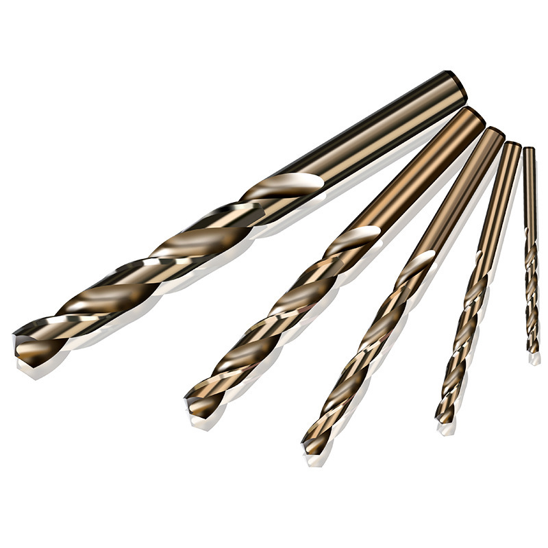 Bailey Cobalt-Containing Twist Drill Bit Stainless Steel Plate Drilling Drill Flower Iron Alloy High Hardness Straight Handle Rotor
