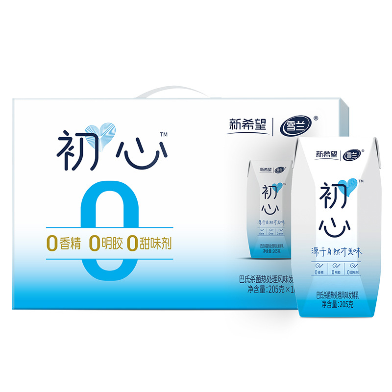 1 полная упаковка оригинального ферментированного молока New Hope Xuelan Chunchu при комнатной температуре 205г*10 упаковок