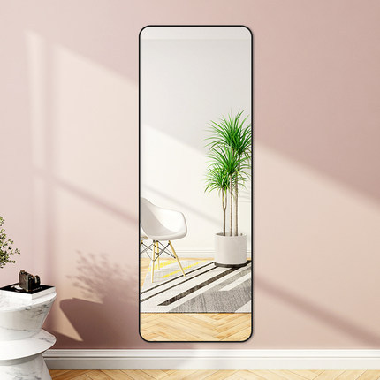 Door Mirror Full Body Dressing Mirror Wall Self-adhesive Wall Hanging Paste Household Small Wall Hanging Floor Bedroom Hanging Door Mirror