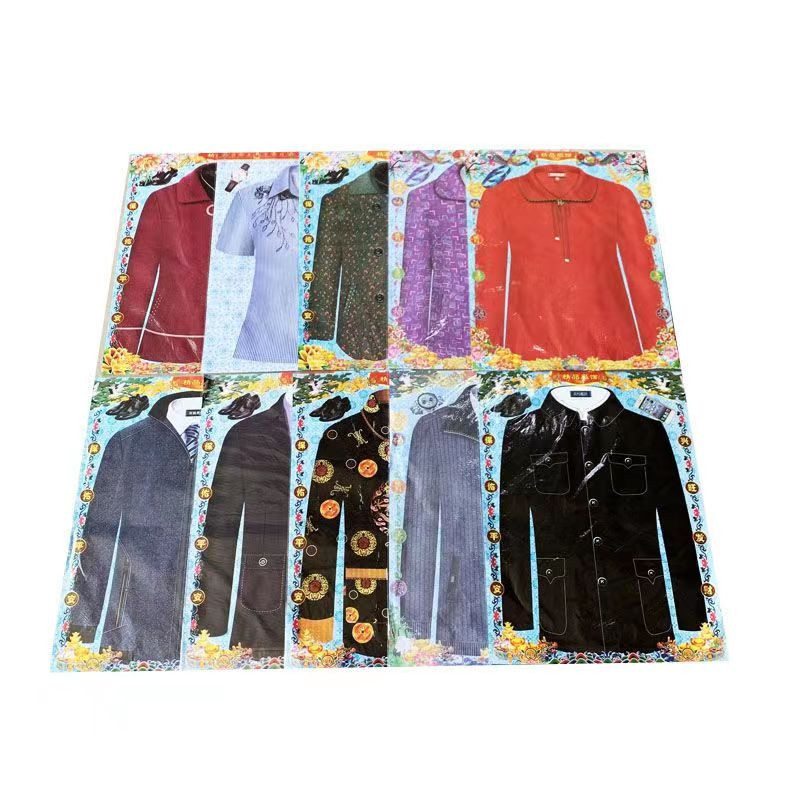 Sacrificial Paper Clothes, Large Size Pants on the Back, Qingming Ancestor Worship, Cold Clothes, Burning Paper, Full Set of Funeral Paper Clothes, Paper Shoes